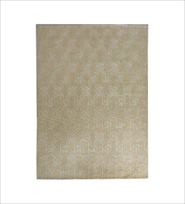 Purple Geometrical Wool Hand Tufted Carpet - Image 2