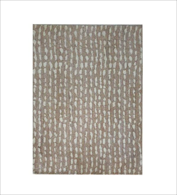 Brown Abstract Wool Hand Tufted Carpet - Image 2