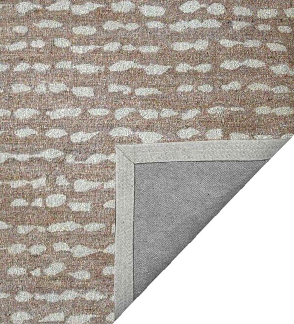 Brown Abstract Wool Hand Tufted Carpet - Image 3