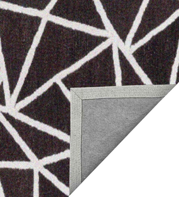 Coffee Brown Geometrical Wool Hand Tufted Carpet - Image 3
