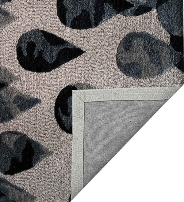 Grey Abstract Wool Hand Tufted Carpet - Image 3