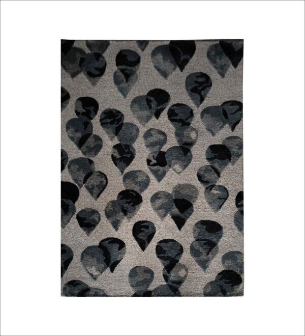 Grey Abstract Wool Hand Tufted Carpet - Image 2